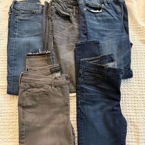 Lucky Brand Women's Skinny Jeans in Blue, Gray and Black.